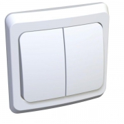 Выключатель 2-кл. СП Этюд 10А IP20 с подсветкой бел. SE BC10-006B BC10-006B