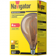 Лампа светодиодная 14 501 NLL-F-PS125-4-230-2.7K-E27 прозрачная E27 220-240В NAVIGATOR 14501 14501