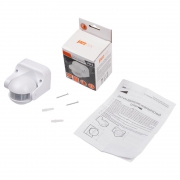 Датчик движения PMS-IR 009 1200Вт 180град. 12м IP44 WH JazzWay 5012912 5012912