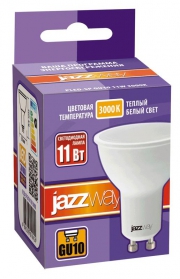 Лампа светодиодная PLED-SP 11Вт PAR16 3000К тепл. бел. GU10 230В 50Гц JazzWay 5019454 5019454