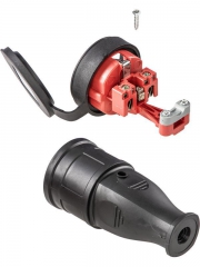 Розетка 16А IP44 прямая с заземл. каучук черн. КОСМОС RKsm-Z-IP(B)16A RKsm-Z-IP(B)16A