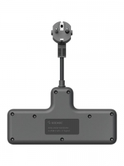 Удлинитель с сетевым фильтром 3х0.3м 10А 2USB + 1USBC 2500Вт ПВС 3х1 компакт черн. КОСМОС FRKsm0.3m-3g(B)USB FRKsm0.3m-3g(B)USB