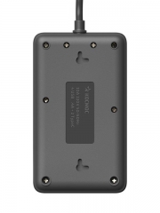 Удлинитель с сетевым фильтром 3х3м 10А 4USB + 2USBC 2500Вт ПВС 3х1 прямоуг. черн. КОСМОС FKsm3m-3gPF(B)USB FKsm3m-3gPF(B)USB
