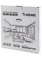 Светильник светодиодный SLIM BLACK 48Вт 4500К IP40 3480лм 230В 500х25мм КОСМОС KSlim48w_B4500K KSlim48w_B4500K