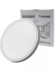 Светильник светодиодный SLIM WHITE 28Вт 4500К IP40 2398лм 230В 300х25мм КОСМОС KSlim28w_W4500K KSlim28w_W4500K