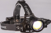 Фонарь налобный аккум. 10Вт P50 LED/Li-ion18650 2х1000мА.ч алюм. КОСМОС (KOC855Lit) KOC855Lit