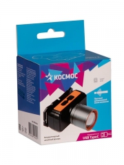 Фонарь налобный аккум. 10Вт Laser LED/ 1200мА.ч ABS пластик + алюм. КОСМОС (KOC534Lit) KOC534Lit