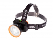 Фонарь налобный аккум. 15Вт Laser LED/ 3000мА.ч ABS пластик линза Френеля КОСМОС (KOC533Lit) KOC533Lit