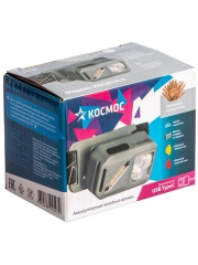Фонарь налобный 2х2Вт XPG 3х1Вт SMD/Li-po1200мА.ч ABS пластик магниты и крюк КОСМОС (KOC850Lit) KOC850Lit