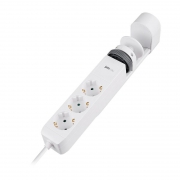 Удлинитель 3х1.5м на струбцине с заземл. с выкл. 3 USB выхода (2А+1С) IP20 ПВС 3х1 ETD-03U-150-wh (3х1.5) бел. JAZZway 5059535 5059535