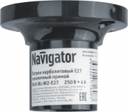 Патрон электрич. 71 608 NLH-BL-W2-E27 карболит. потолочный прямой Navigator 71608 71608