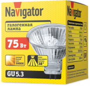 Лампа галогенная 94 207 JCDR 75Вт GU5.3 230В 2000h Navigator 13926 94207