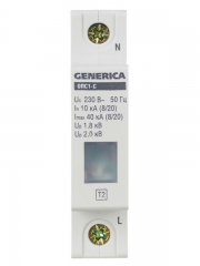 Ограничитель перенапряжения ОПС1-C 1Р 10/40кА 230В GENERICA IEK MOP20-1-C-G MOP20-1-C-G