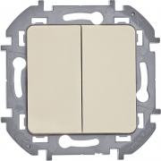 Выключатель 2-кл. Inspiria 10А IP20 250В 10AX механизм сл. кость Leg 673621 673621