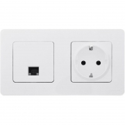 Розетка компьютерная Inspiria RJ45 кат.5E UTP бел. Leg 673825 673825