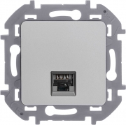 Розетка компьютерная Inspiria RJ45 кат.5E UTP алюм. Leg 673827 673827