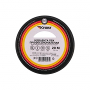 Изолента ПВХ профессиональная 0.18х19мм 20м черн. (уп.10шт) Kranz KR-09-2806 KR-09-2806