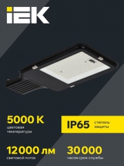 Светильник светодиодный ДКУ 1013-120Д 5000К IP65 уличный консольный IEK LDKU1-1013-120-5000-K03 LDKU1-1013-120-5000-K03