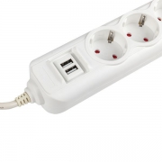 Удлинитель 4х5м 16А IP20 Эксперт 3.5кВт 2хUSB 2.1А ПВС 3х1 PROxima EKF UBA16-2USB-4-05i UBA16-2USB-4-05i