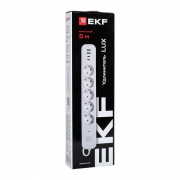Удлинитель 5х5м IP20 2USB 2.4А+2type-C LUX 1.5кв.мм EKF UBA-LUX-505-TC UBA-LUX-505-TC