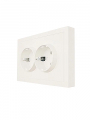 Розетка 2-мест. с/з СП ZIMA IP20 16А ПБТ безвинт. зажим слон. кость LEZARD 704-9000-127BQC 704-9000-127BQC