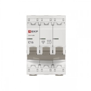Выключатель автоматический модульный 3п C 16А 4.5кА ВА 47-63N PROxima EKF M634316C M634316C