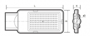 Светильник светодиодный PSL 08 100Вт 5000К GR 120град. уличный консольный ДКУ IP65 Pro JazzWay 5045828 5045828