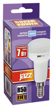 Лампа светодиодная PLED-SP 7Вт R50 5000К холод. бел. E14 540лм 230В JazzWay 1033635 1033635