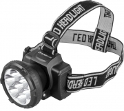 Фонарь налобный аккумуляторный LED 5362 (220В 7LED 2 режима; черн.) Ultraflash 11256 11256
