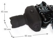Фонарь налобный LED 5354 (1Вт LED ZOOM 3 режима; 3хR03 сер.) Ultraflash 11549 11549