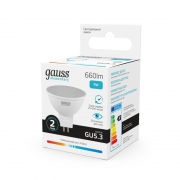 Лампа светодиодная Elementary 9Вт MR16 4100К нейтр. бел. GU5.3 660лм GAUSS 13529 13529