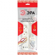 Удлинитель электрический U-3-3m-USB-W 3 розетки + 3xUSB A+C 3м 10А бел. Эра Б0069076 Б0069076