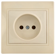 Розетка 1-м СП Кварта 10А IP20 без заземл. крем. ИЭК ERK13-K33-10-DM ERK13-K33-10-DM