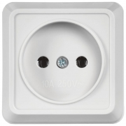 Розетка 1-м ОП Октава 10А IP20 без заземл. бел. ИЭК ERO10-K01-10-DC ERO10-K01-10-DC