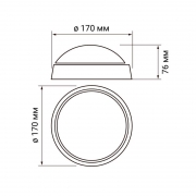 Светильник LED PBH-PC-RA 8Вт 4000К IP65 (аналог НПБ) JazzWay 4690601024589 4690601024589