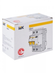 Выключатель авт. дифф. тока 2п C 10А 30мА тип AC 4.5кА АД-12 3.5мод. IEK MAD10-2-010-C-030 MAD10-2-010-C-030
