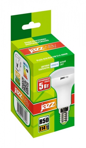Лампа светодиодная PLED-ECO 5Вт R50 4000К нейтр. бел. E14 400лм 220-240В JazzWay 1037046A 1037046A