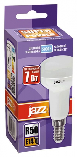 Лампа светодиодная PLED-SP 7Вт R50 5000К холод. бел. E14 540лм 230В JazzWay 1033635 1033635