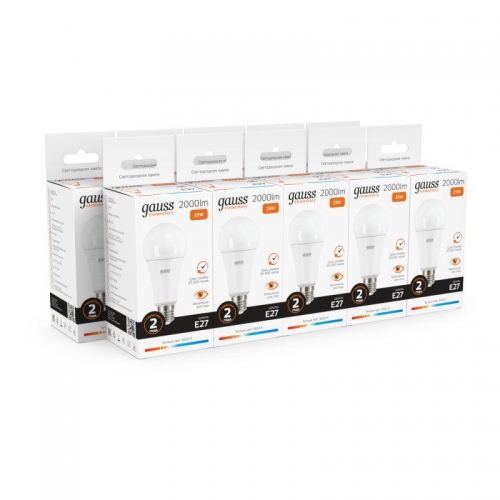 Лампа светодиодная Elementary 25Вт A67 3000К тепл. бел. E27 2000лм GAUSS 73215 73215