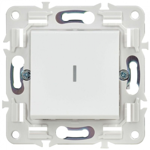 Выключатель 1-кл. SKANDY 10А SK-V07W с индикацией арктич. бел. IEK SK-V10-1-10-K01 SK-V10-1-10-K01