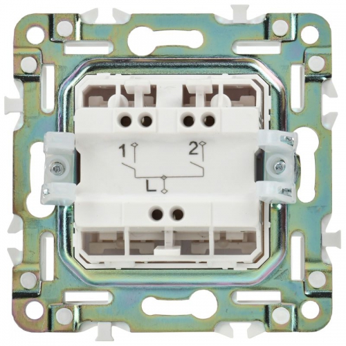Выключатель 2-кл. SKANDY 10А SK-V04W арктич. бел. IEK SK-V20-0-10-K01 SK-V20-0-10-K01