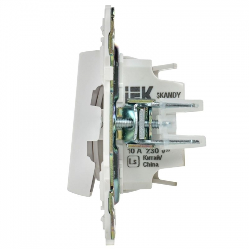 Выключатель 2-кл. SKANDY 10А SK-V09W с индикацией арктич. бел. IEK SK-V20-1-10-K01 SK-V20-1-10-K01