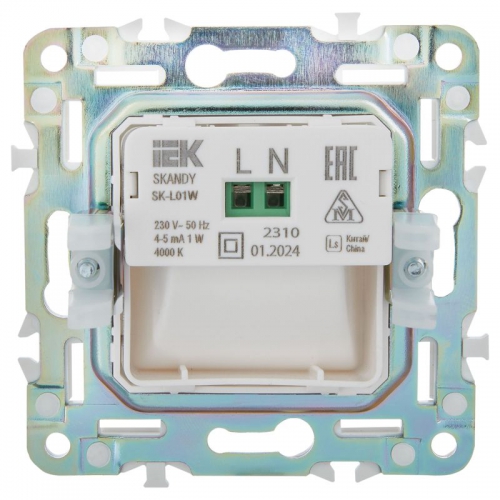 Подсветка светодиодная SKANDY встраив. SK-L01W арктич. бел. IEK SK-FL20-K01 SK-FL20-K01