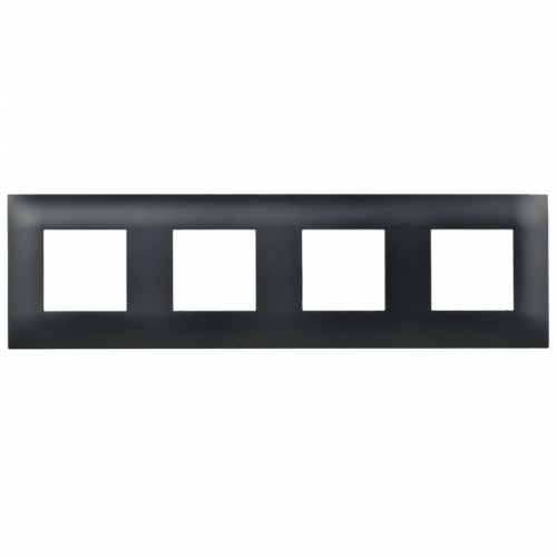Рамка 4-м SKANDY SK-F04Bl черн. IEK SK-M42-K02 SK-M42-K02
