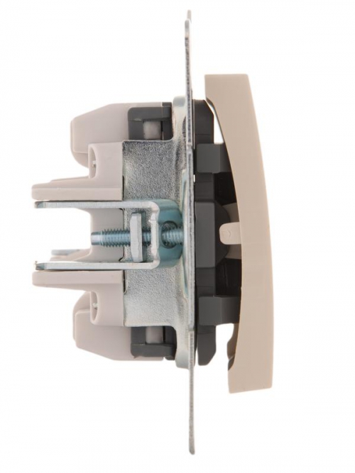 Механизм выключателя 2-кл. 1п СП Karina 10А IP20 с подсветкой крем. LEZARD 707-0388-112 707-0388-112