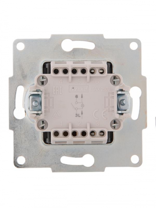 Механизм выключателя 1-кл. 1п СП Karina 10А IP20 с подсветкой крем. LEZARD 707-0388-111 707-0388-111