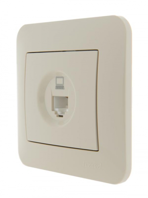 Механизм розетки компьютерной 1-м СП Karina RJ45 крем. LEZARD 707-0388-139 707-0388-139