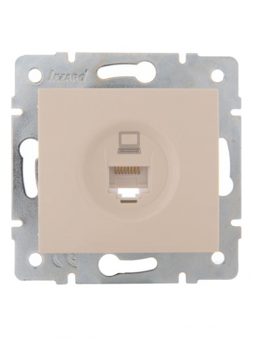 Механизм розетки компьютерной 1-м СП Karina RJ45 крем. LEZARD 707-0388-139 707-0388-139