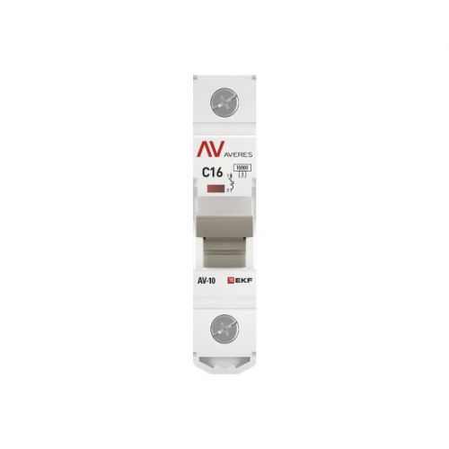 Выключатель автоматический модульный 1п C 16А 10кА AV-10 AVERES EKF mcb10-1-16C-av mcb10-1-16C-av