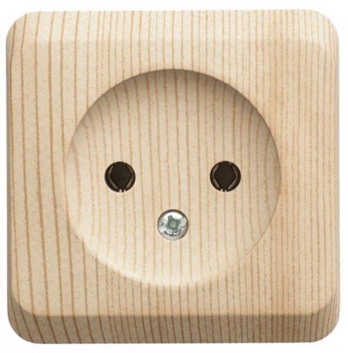 Розетка 1-м ОП Этюд Дача 16А IP20 250В без заземл. без защ. шторок сосна SE PA16-001D PA16-001D